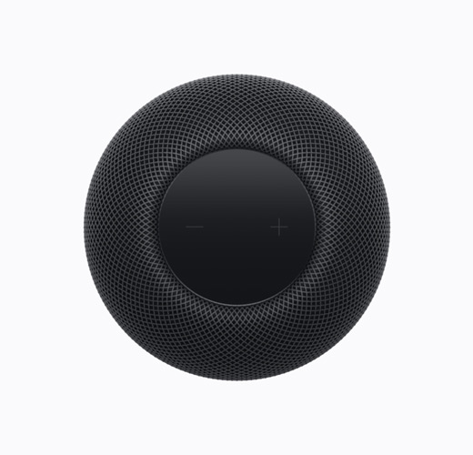HomePod, couleur minuit, vue du dessus