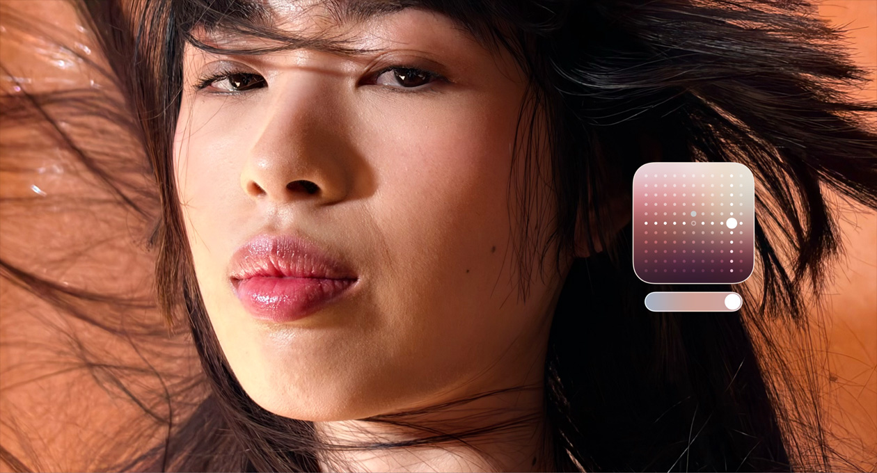 Photo of a person taken with Photographic Styles camera feature